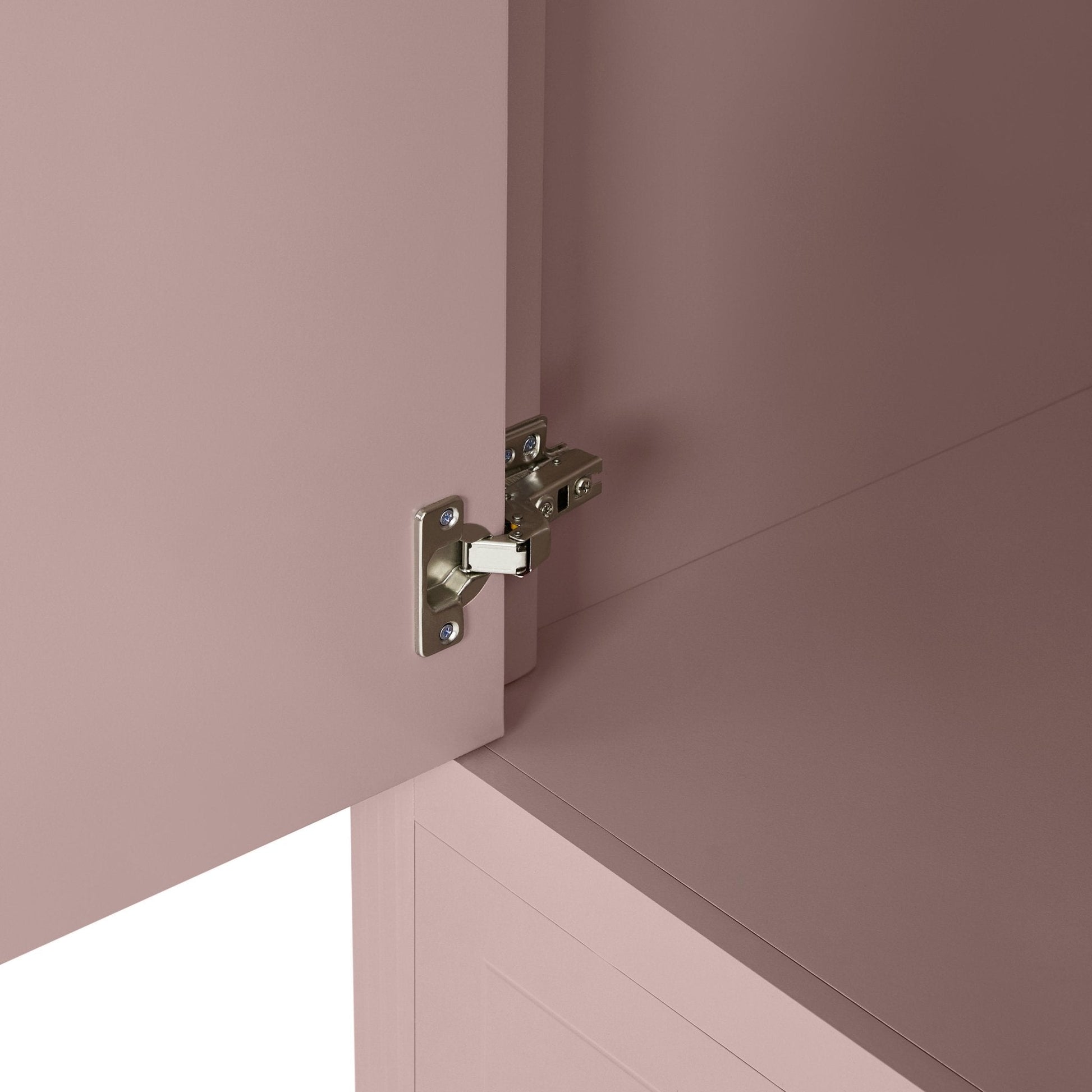 Sienna 2 Door Wardrobe with Drawer - Dusty Mauve - DUSK