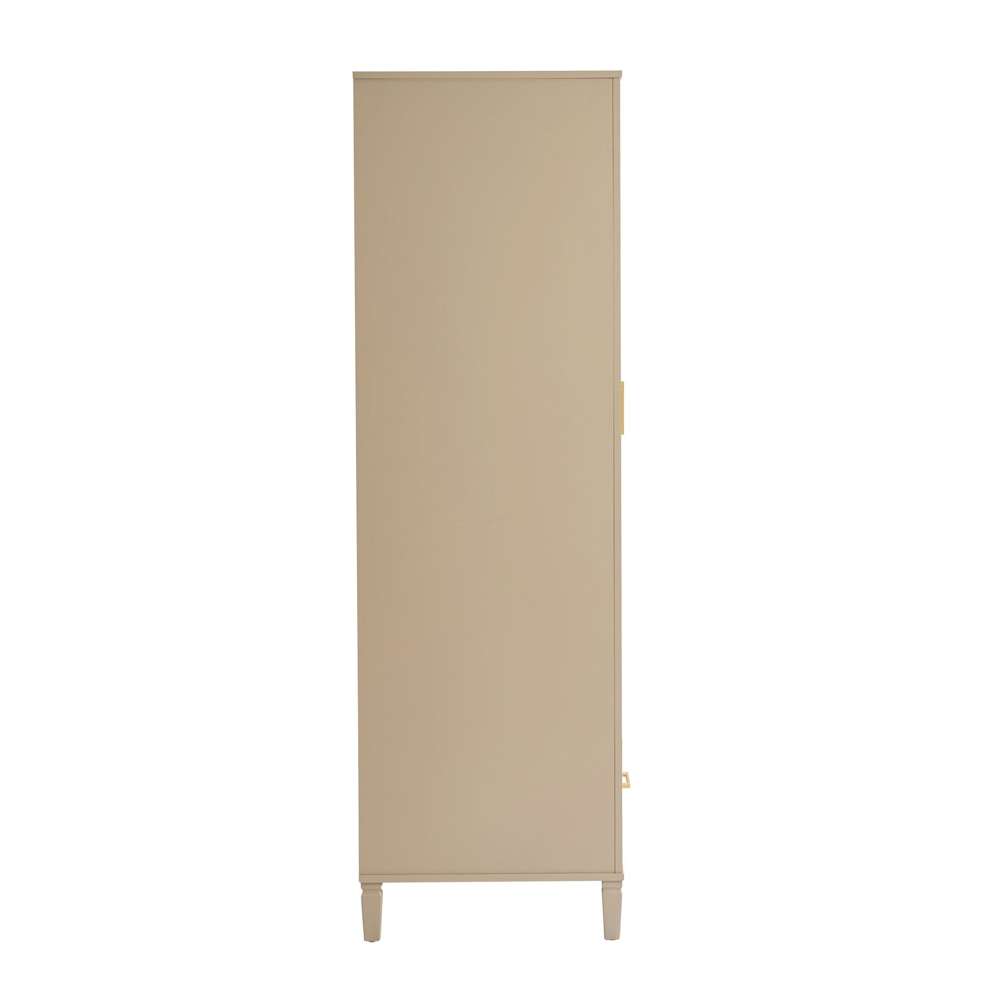 Sienna 2 Door Wardrobe with Drawer - Taupe - DUSK