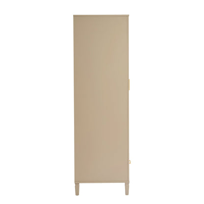 Sienna 2 Door Wardrobe with Drawer - Taupe - DUSK