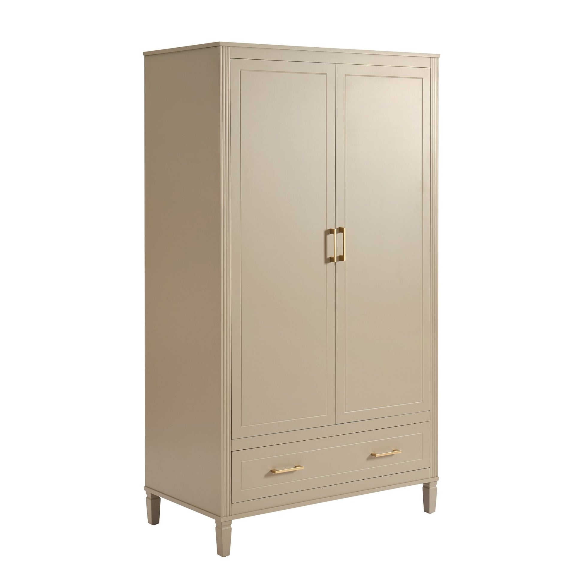 Sienna 2 Door Wardrobe with Drawer - Taupe - DUSK