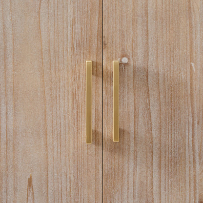 Sienna 2 Door Wardrobe with Drawers - Washed Wood - DUSK