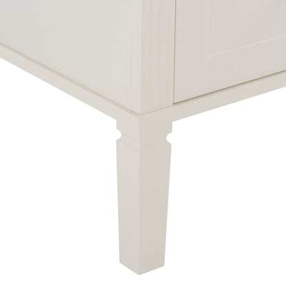 Sienna 2 Drawer Bedside Table - Cream - DUSK
