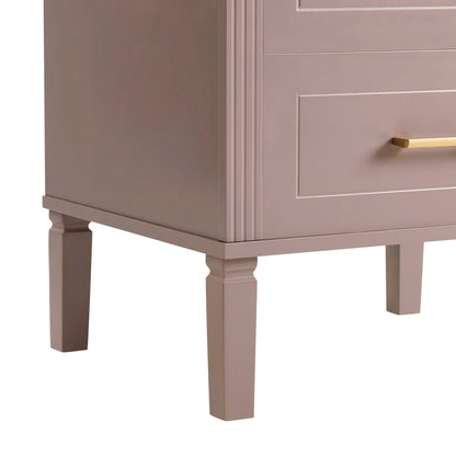 Sienna 2 Drawer Bedside Table - Dusty Mauve - DUSK