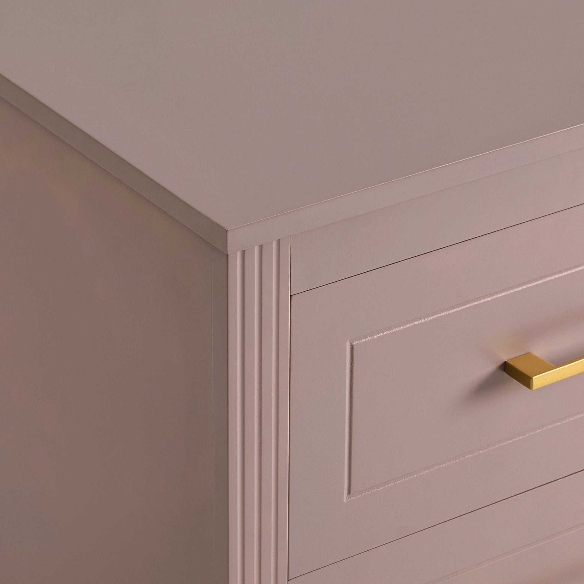 Sienna 2 Drawer Bedside Table - Dusty Mauve - DUSK