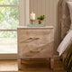 Sienna 2 Drawer Bedside Table - Washed Wood - DUSK