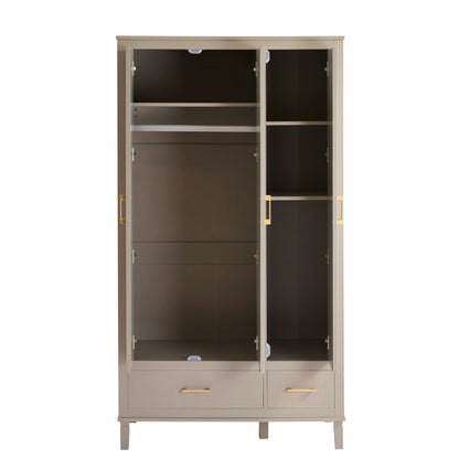 Sienna 3 Door 2 Drawer Wardrobe 2 Drawer - Taupe - DUSK
