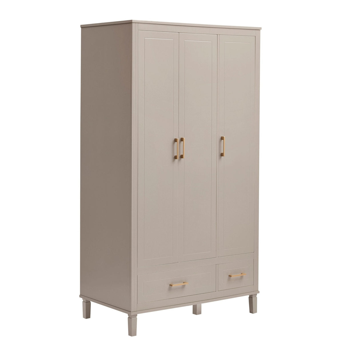 Sienna 3 Door 2 Drawer Wardrobe 2 Drawer - Taupe - DUSK