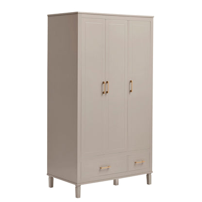 Sienna 3 Door 2 Drawer Wardrobe 2 Drawer - Taupe - DUSK