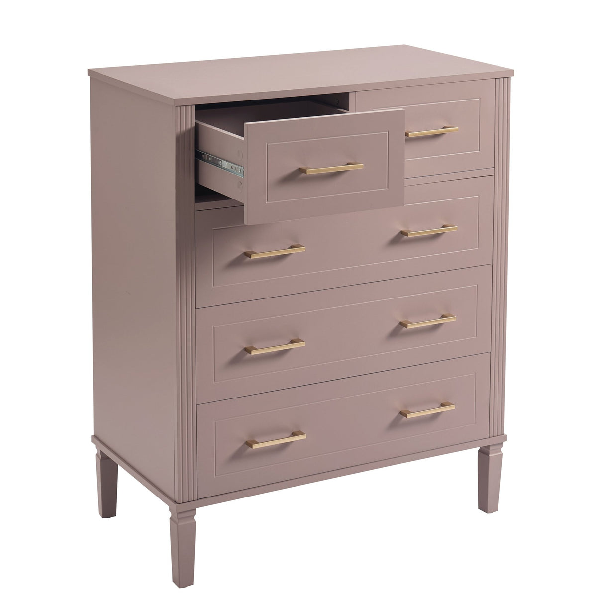 Sienna 5 Drawer Chest - Dusty Mauve - DUSK