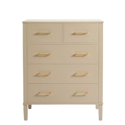 Sienna 5 Drawer Chest - Taupe - DUSK