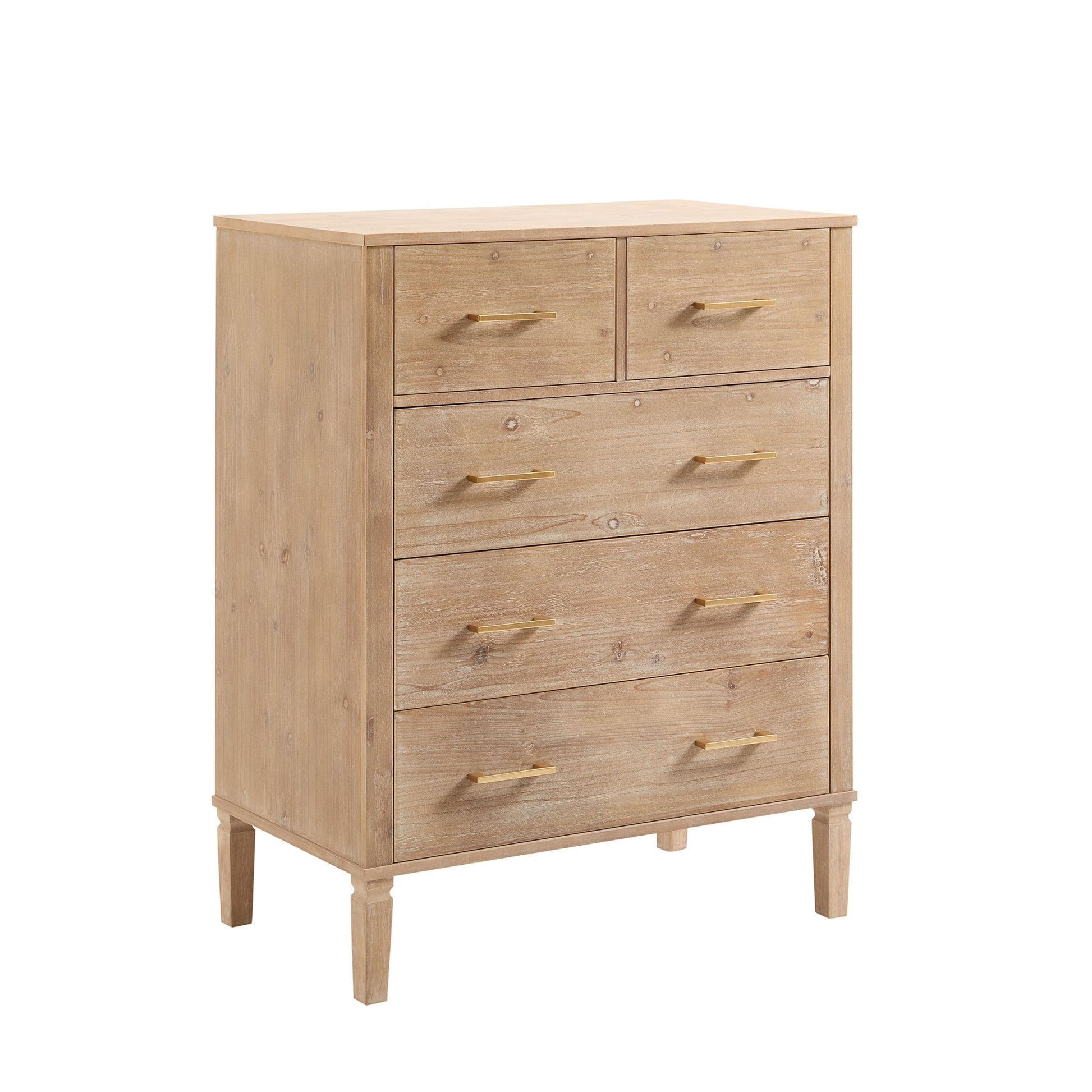Sienna 5 Drawer Chest - Washed Wood - DUSK