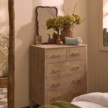 Sienna 5 Drawer Chest - Washed Wood - DUSK