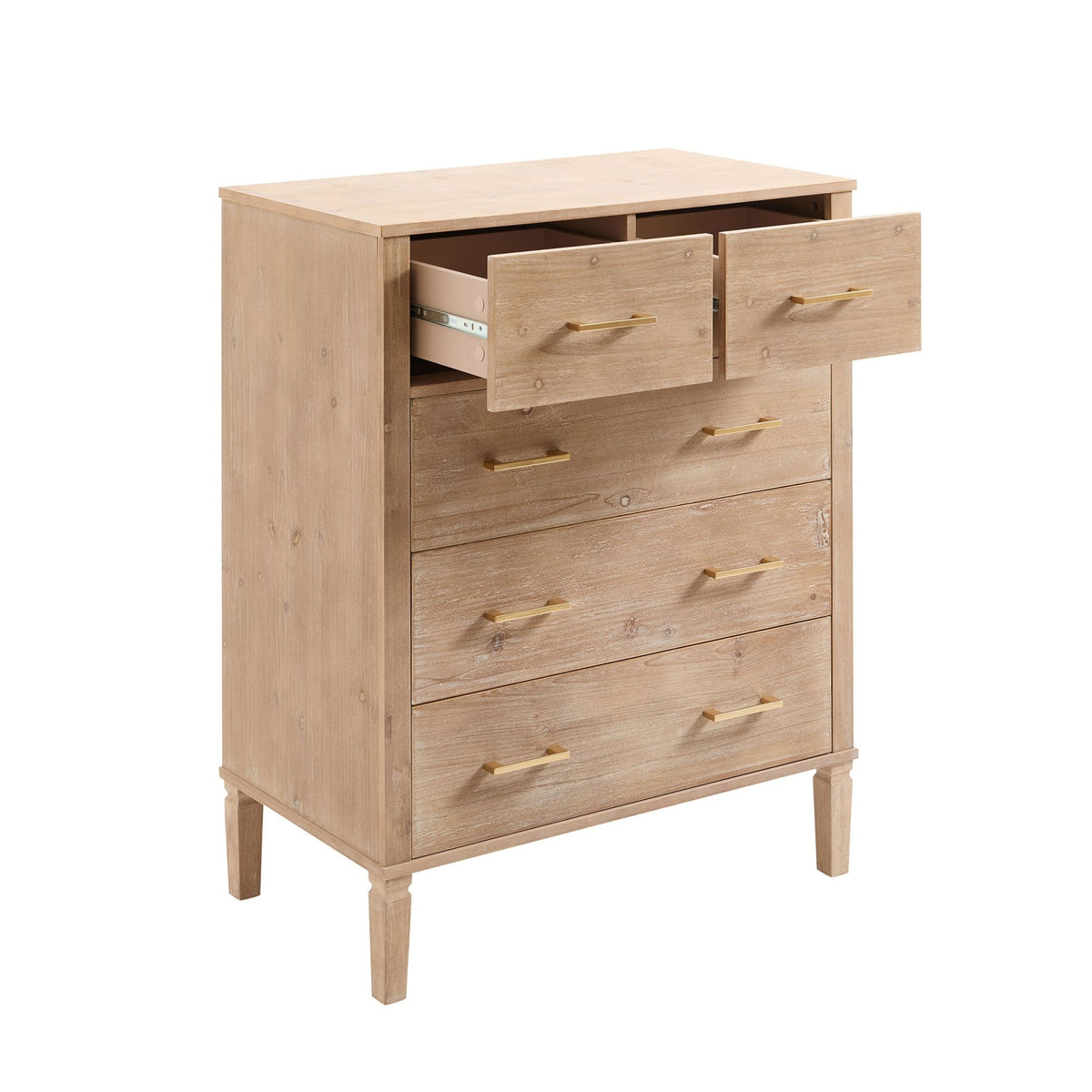 Sienna 5 Drawer Chest - Washed Wood - DUSK