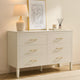 Sienna 6 Drawer Chest - Cream - Resource - DUSK