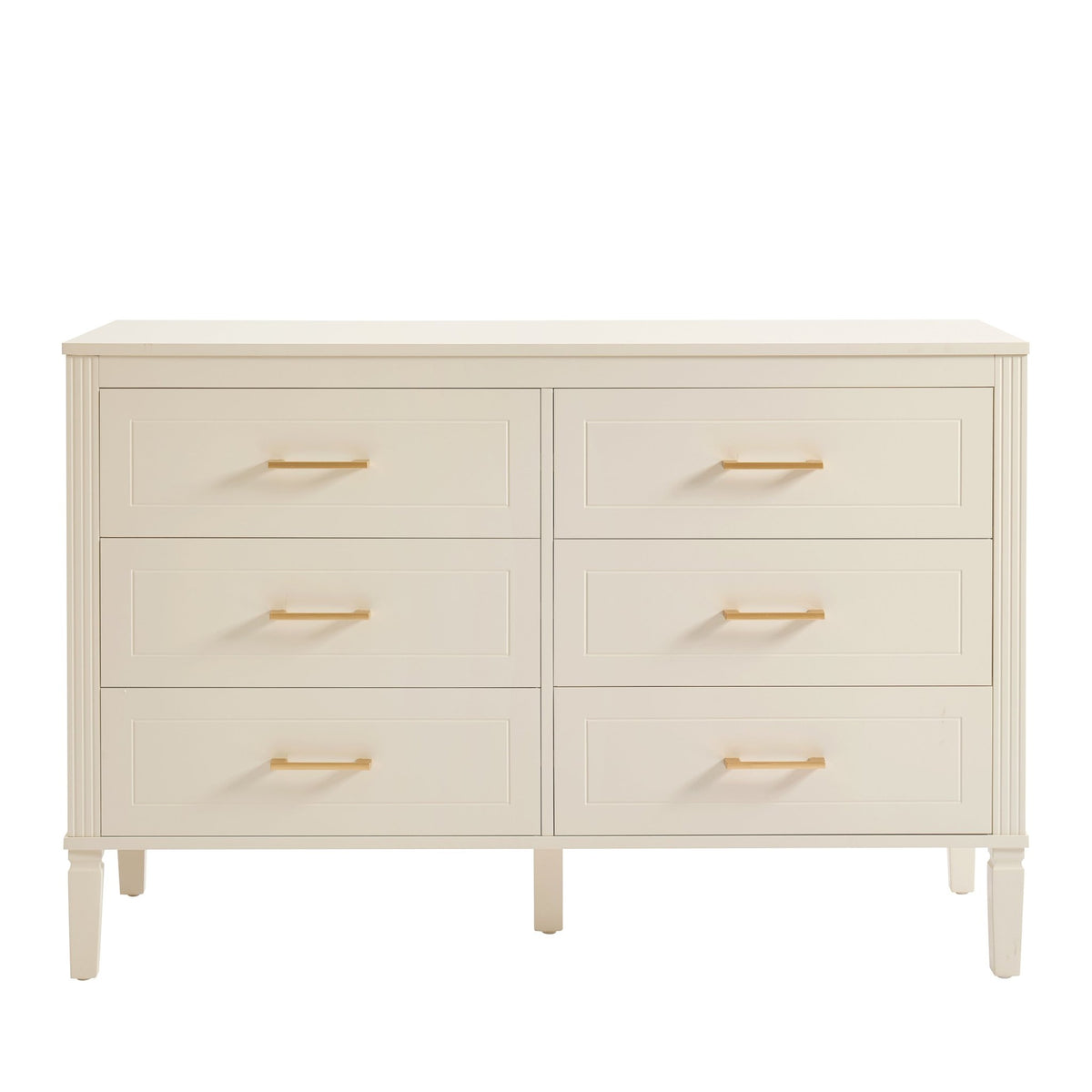 Sienna 6 Drawer Chest - Cream - Resource - DUSK