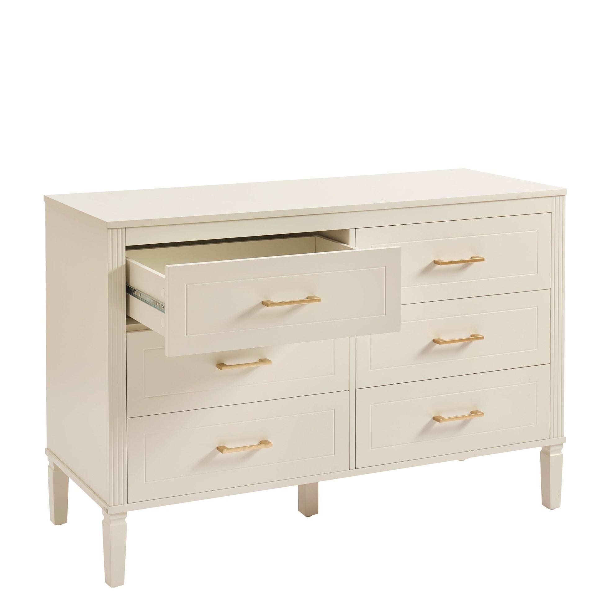 Sienna 6 Drawer Chest - Cream - Resource - DUSK