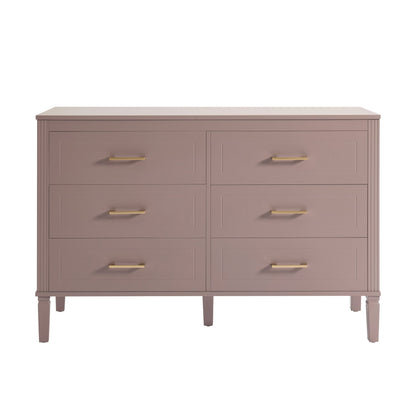 Sienna 6 Drawer Chest - Dusty Mauve - DUSK