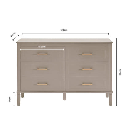 Sienna 6 Drawer Chest - Natural - DUSK