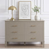 Sienna 6 Drawer Chest - Taupe - DUSK