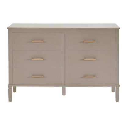 Sienna 6 Drawer Chest - Taupe - DUSK