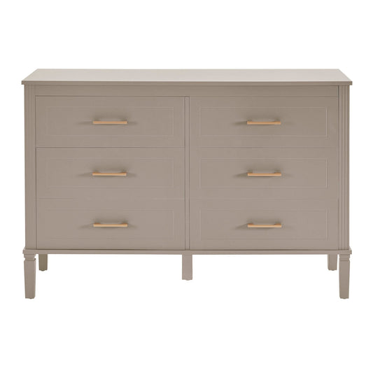 Sienna 6 Drawer Chest - Taupe - DUSK