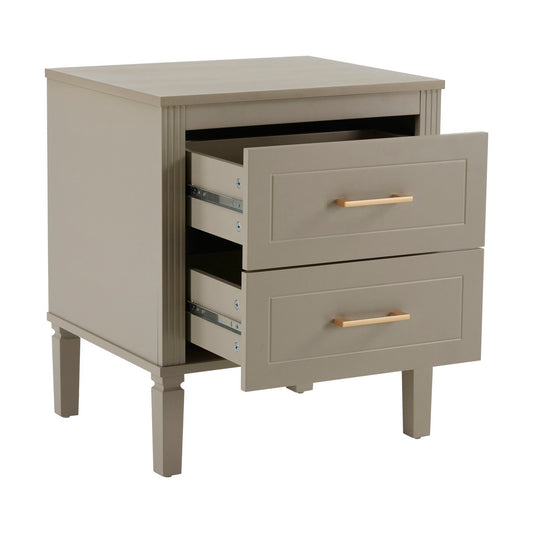 Sienna Bedside Table - Taupe - DUSK