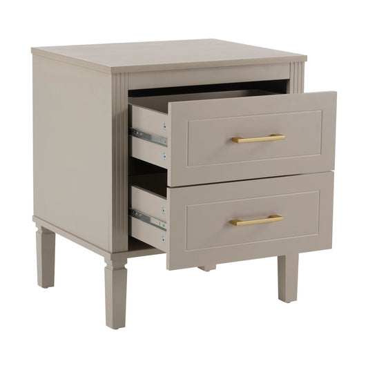 Sienna Bedside Table - Taupe - DUSK