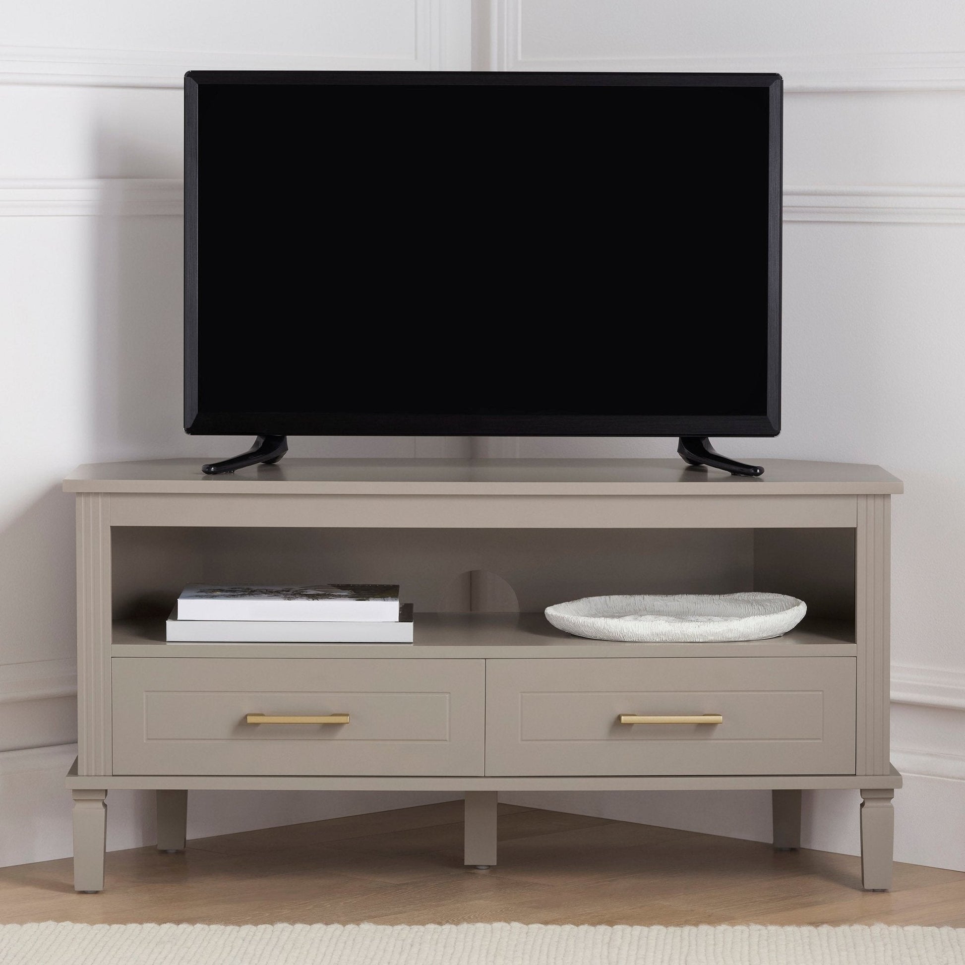 Sienna Corner TV Unit - Taupe - DUSK