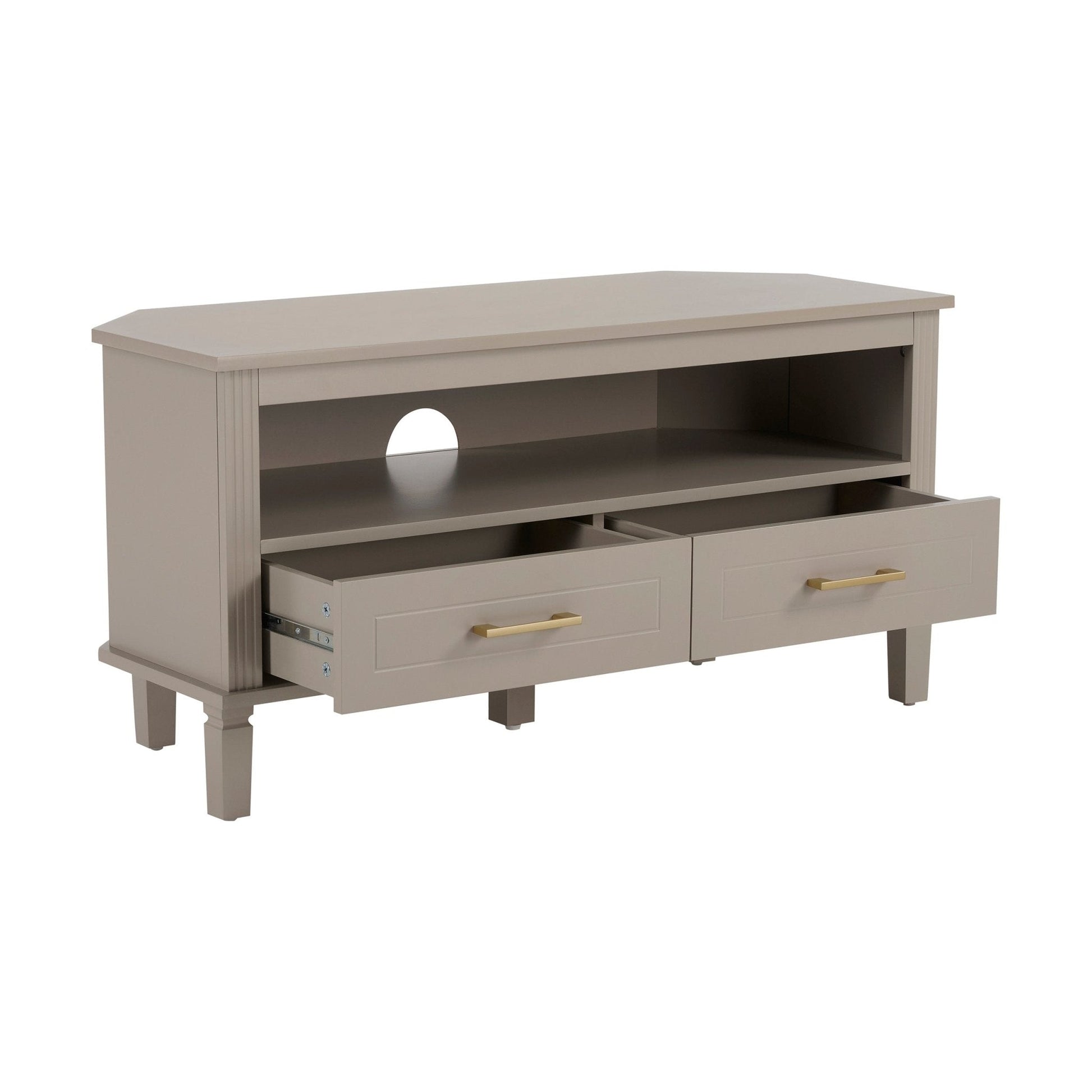 Sienna Corner TV Unit - Taupe - DUSK