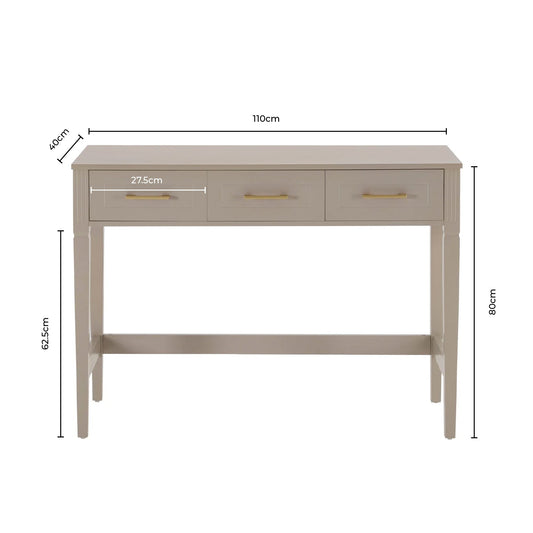 Sienna Dressing Table Console - Taupe - DUSK