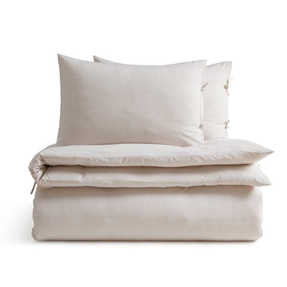 Sigrid Yarn Dyed Stripe Duvet Cover & Pillowcase Set - Natural - DUSK
