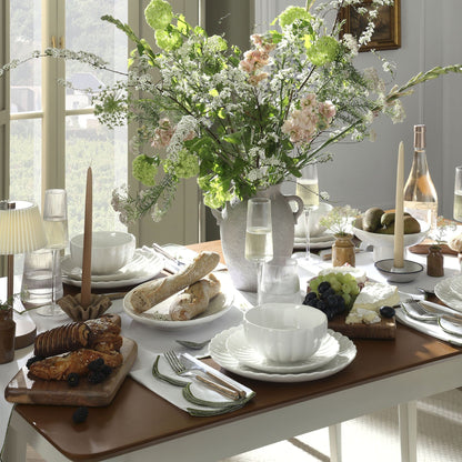 Simone Set of 4 Scallop Edge Napkins - Off White/Olive - DUSK