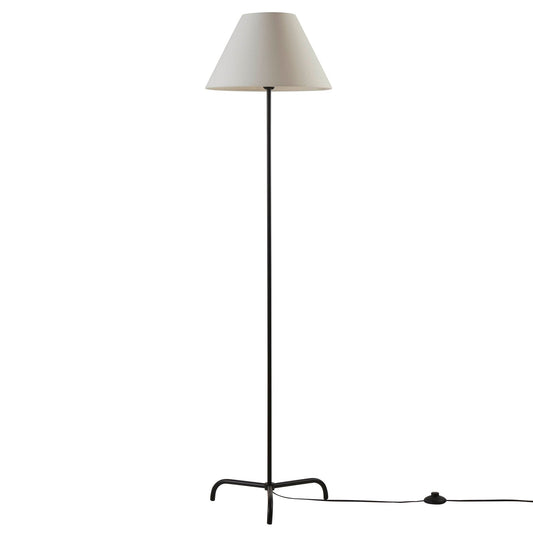 Sisu Traditional Floor Lamp - Black/White - DUSK