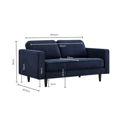 Sloane 2 Seater Sofa - Midnight - DUSK