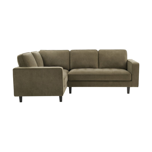 Sloane Left Corner Sofa - Olive - DUSK