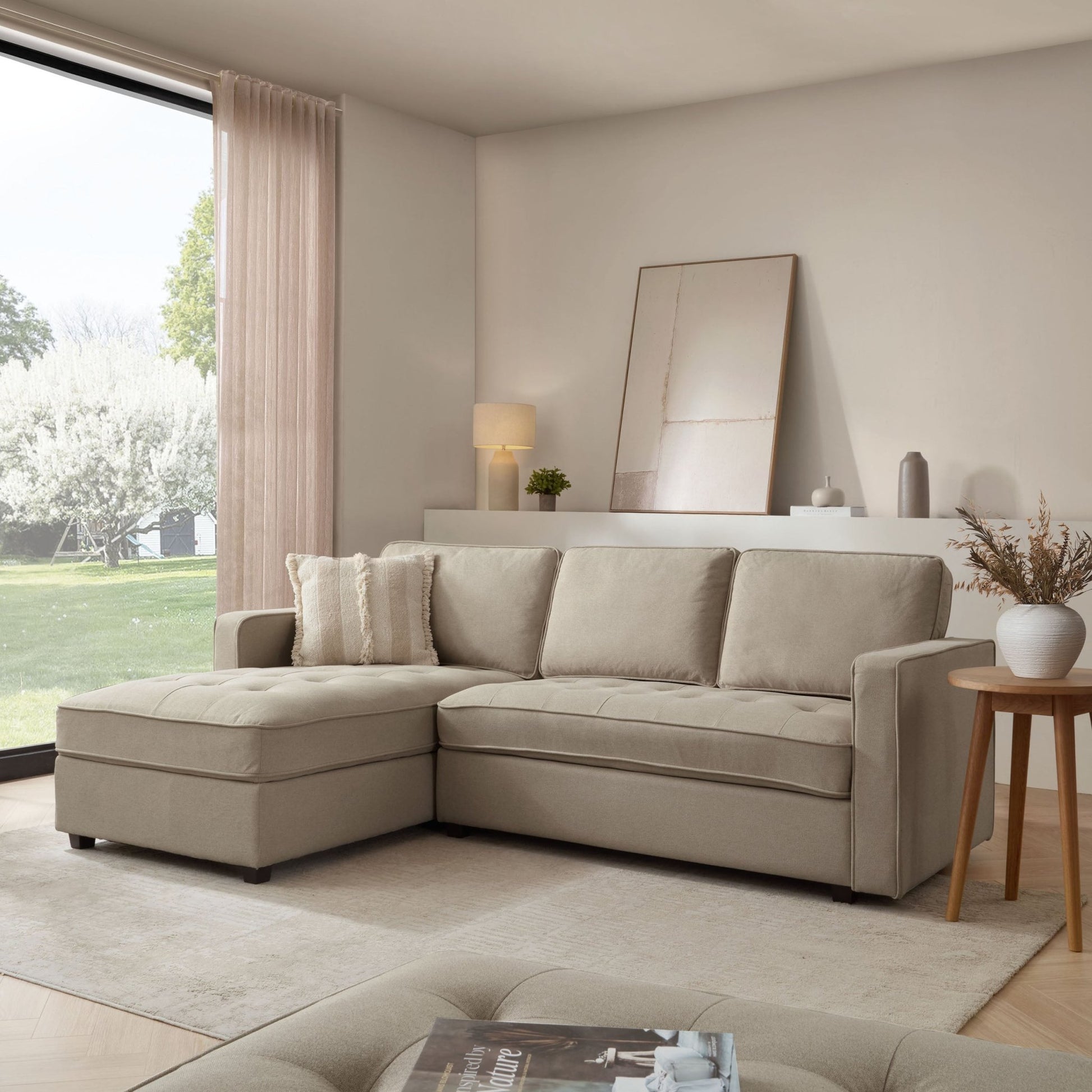 Sloane Left Hand Chaise - Oatmeal - DUSK