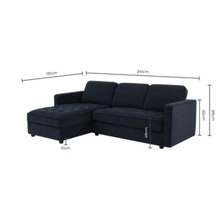Sloane Left Hand Storage Chaise Sofa - Olive – DUSK