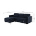 Sloane Left Hand Storage Chaise Sofa - Olive – DUSK