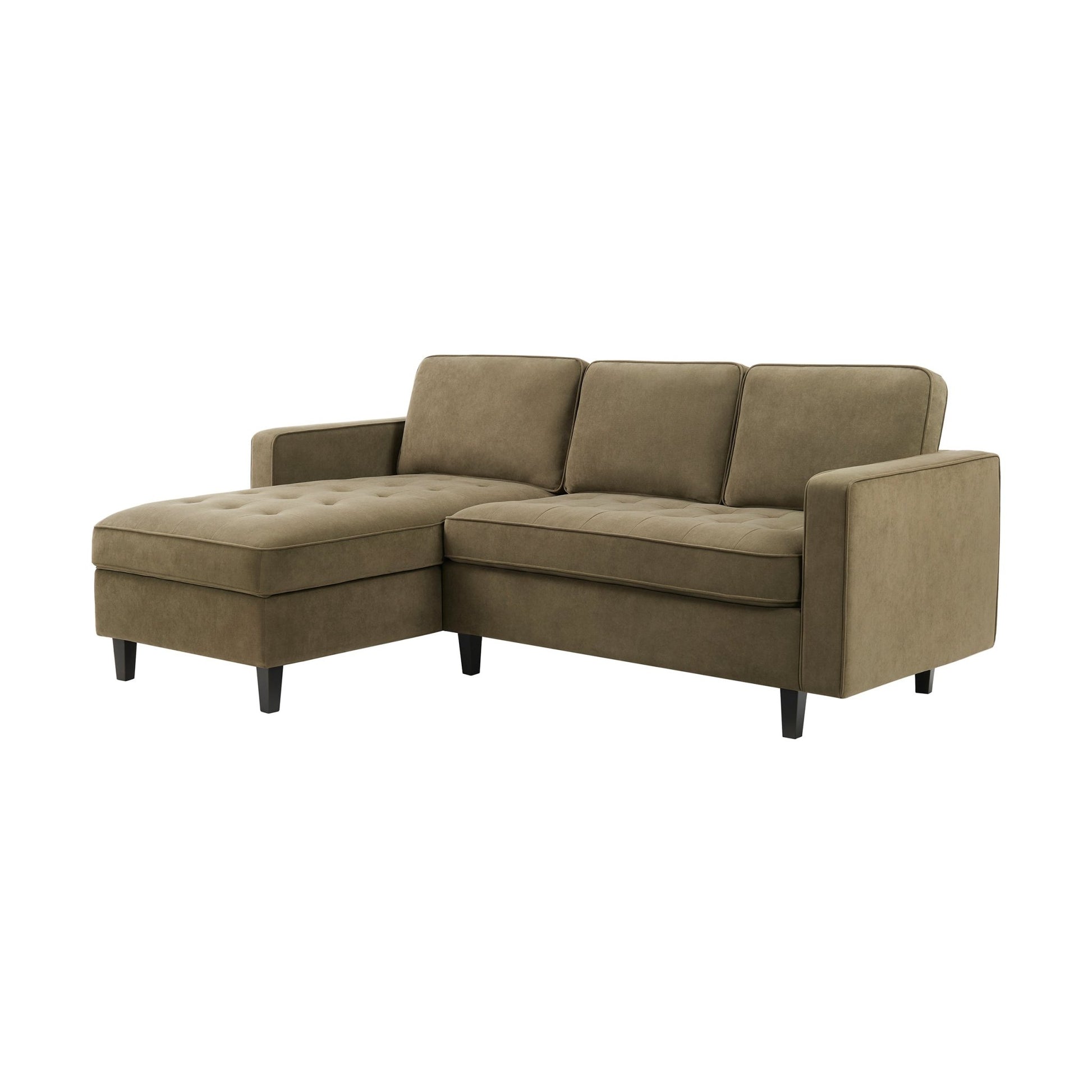 Sloane Left Hand Storage Chaise Sofa - Olive - DUSK