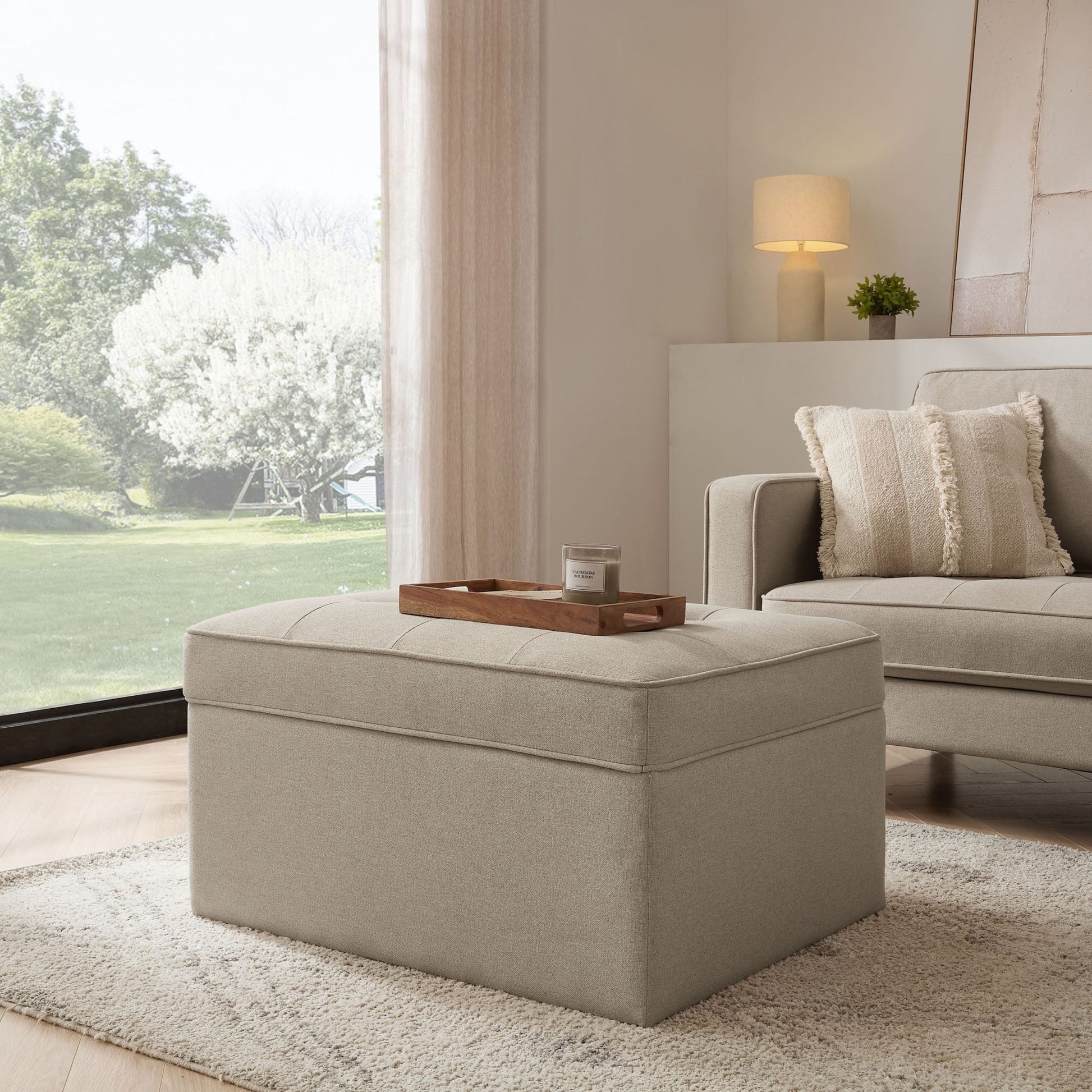 Sloane Pouffe - Oatmeal - DUSK