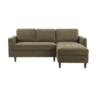 Sloane Right Hand Storage Chaise Sofa - Olive - DUSK