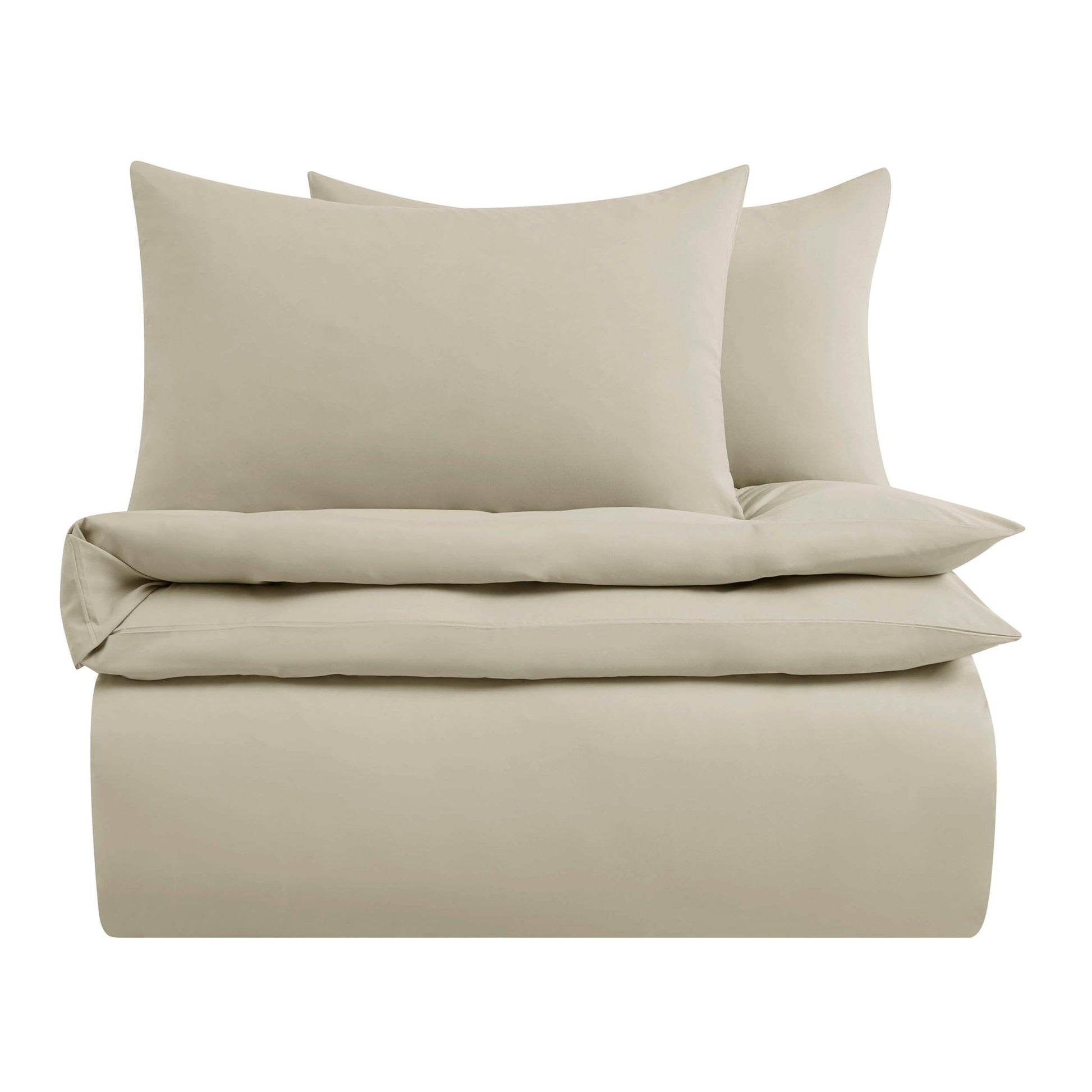 Soft Touch Microfibre Duvet Cover Set - Stone - DUSK