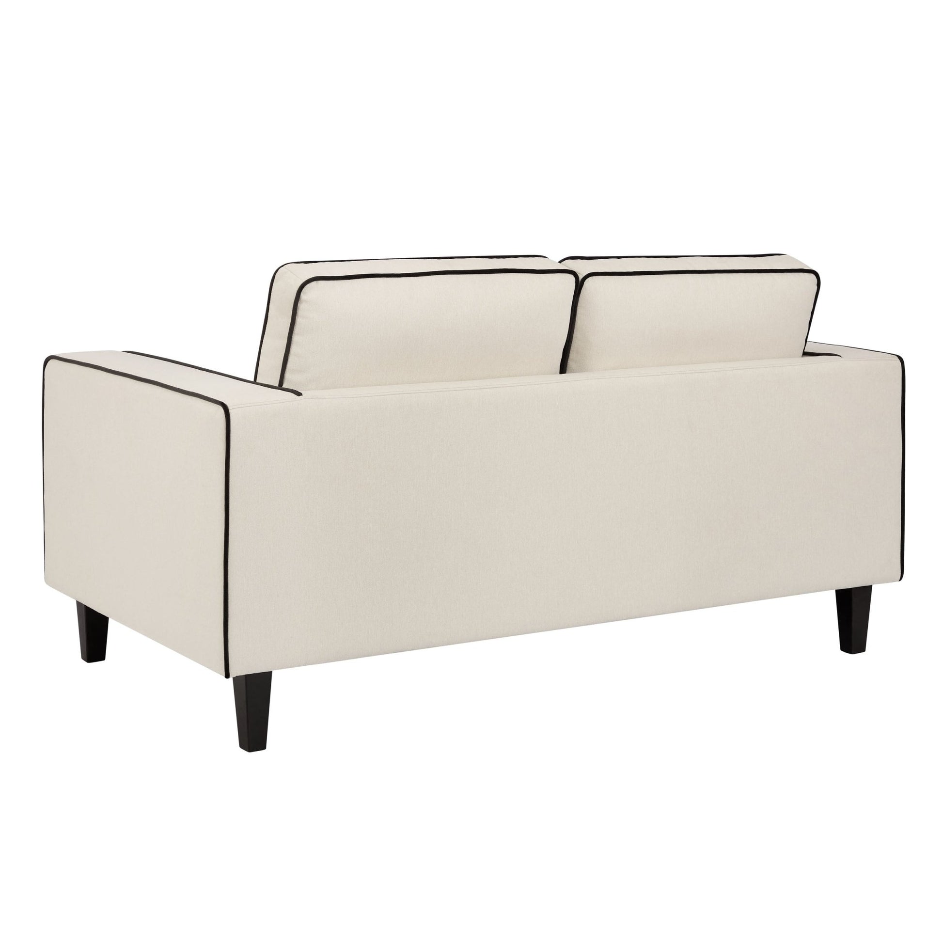 Soho 2 Seater Sofa - Cream Linen/Black - DUSK