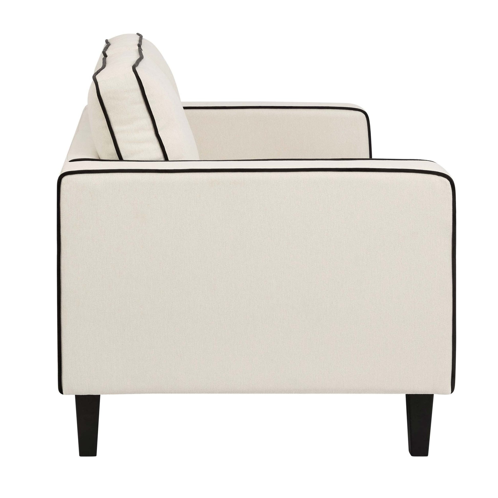 Soho 2 Seater Sofa - Cream Linen/Black - DUSK