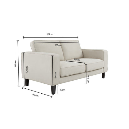 Soho 2 Seater Sofa - Ink - DUSK