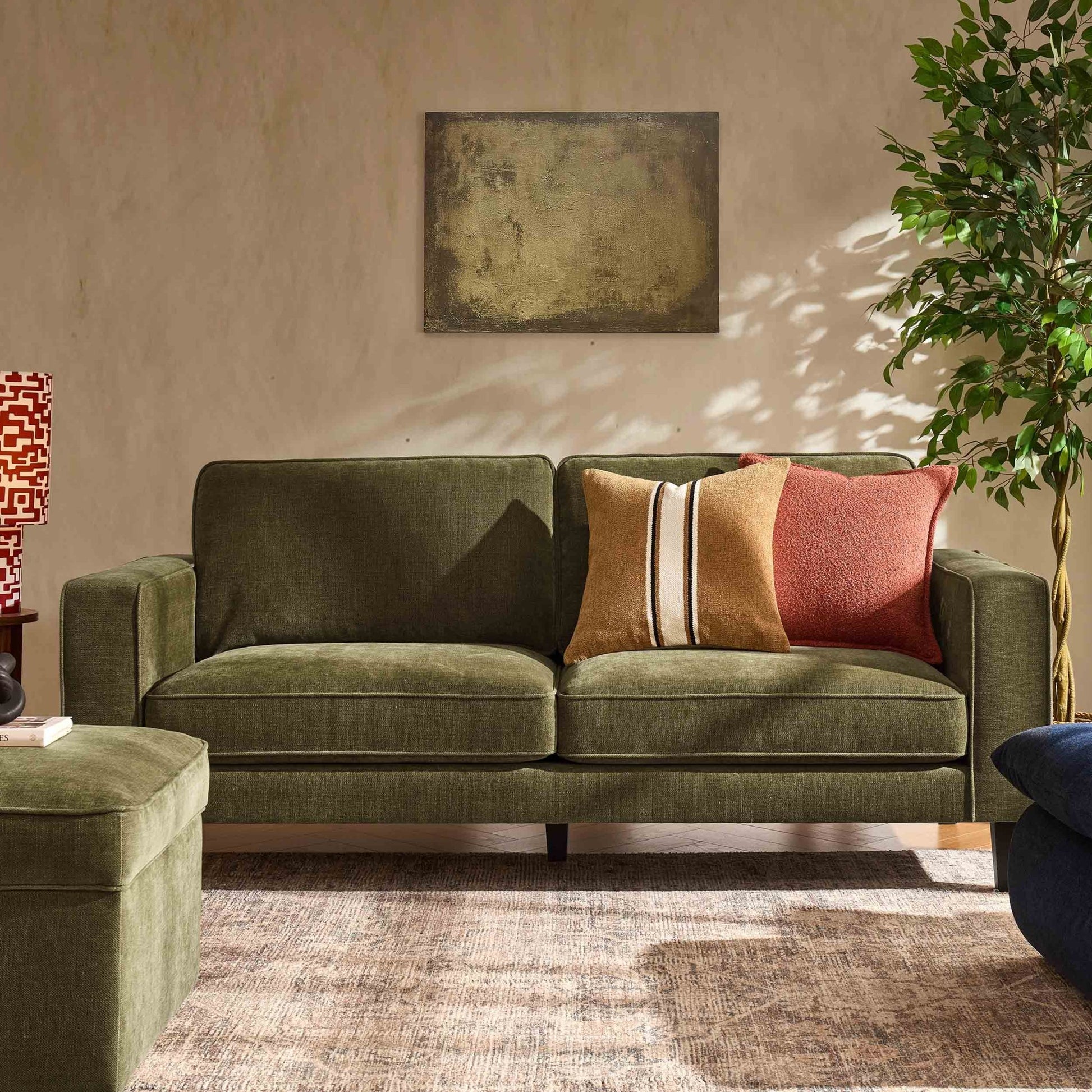 Soho 3 Seater Sofa - Chenille Olive - DUSK