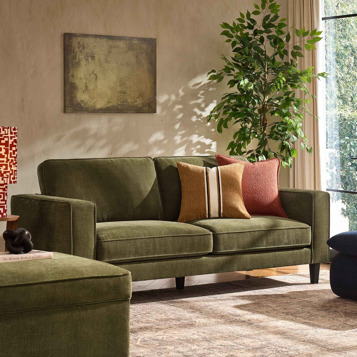 Soho 3 Seater Sofa - Chenille Olive - DUSK