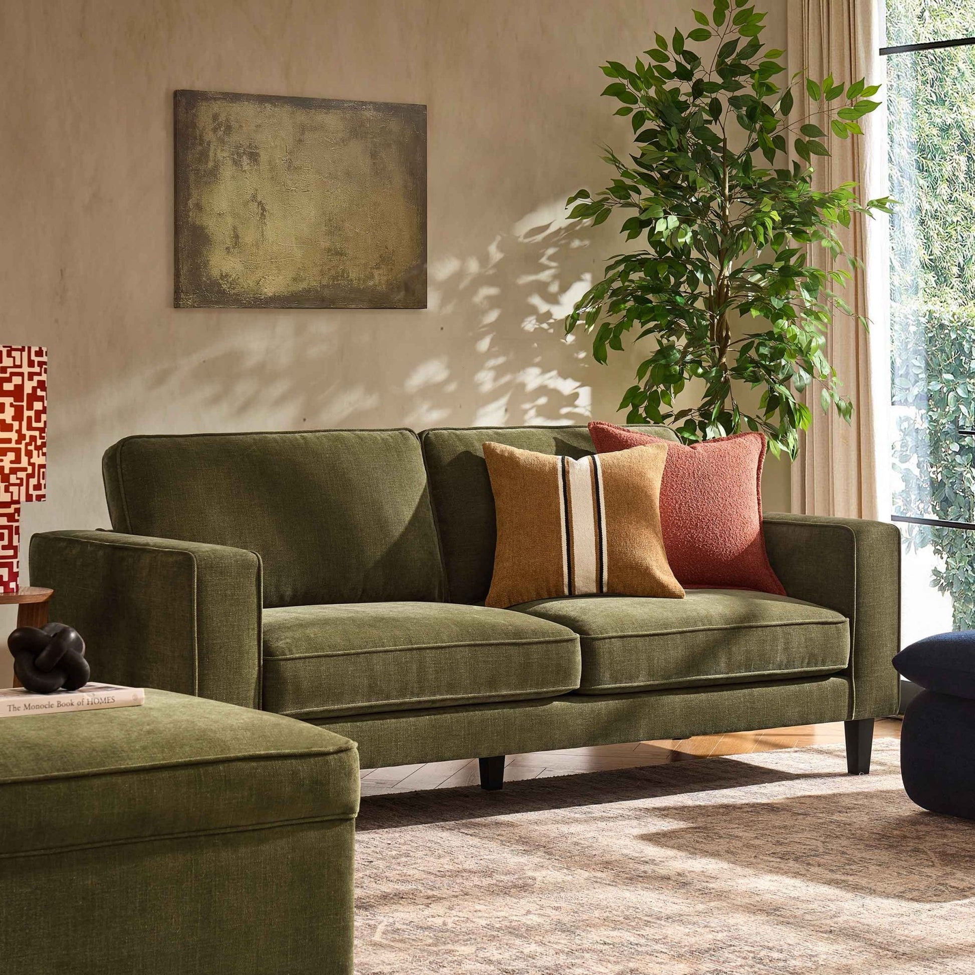 Soho 3 Seater Sofa - Chenille Olive - DUSK