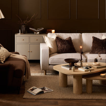 Soho 3 Seater Sofa - Chocolate Stripe - DUSK
