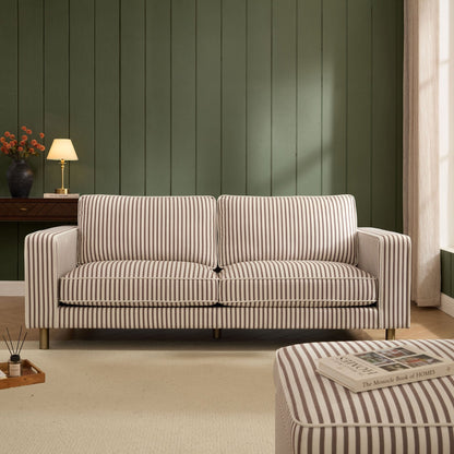 Soho 3 Seater Sofa - Chocolate Stripe - DUSK